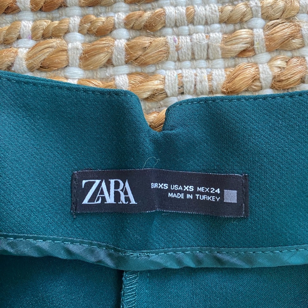 ZARA WOMAN High-Waisted Pants – Green – New Without Tags – Size XS - Picture 2 of 9